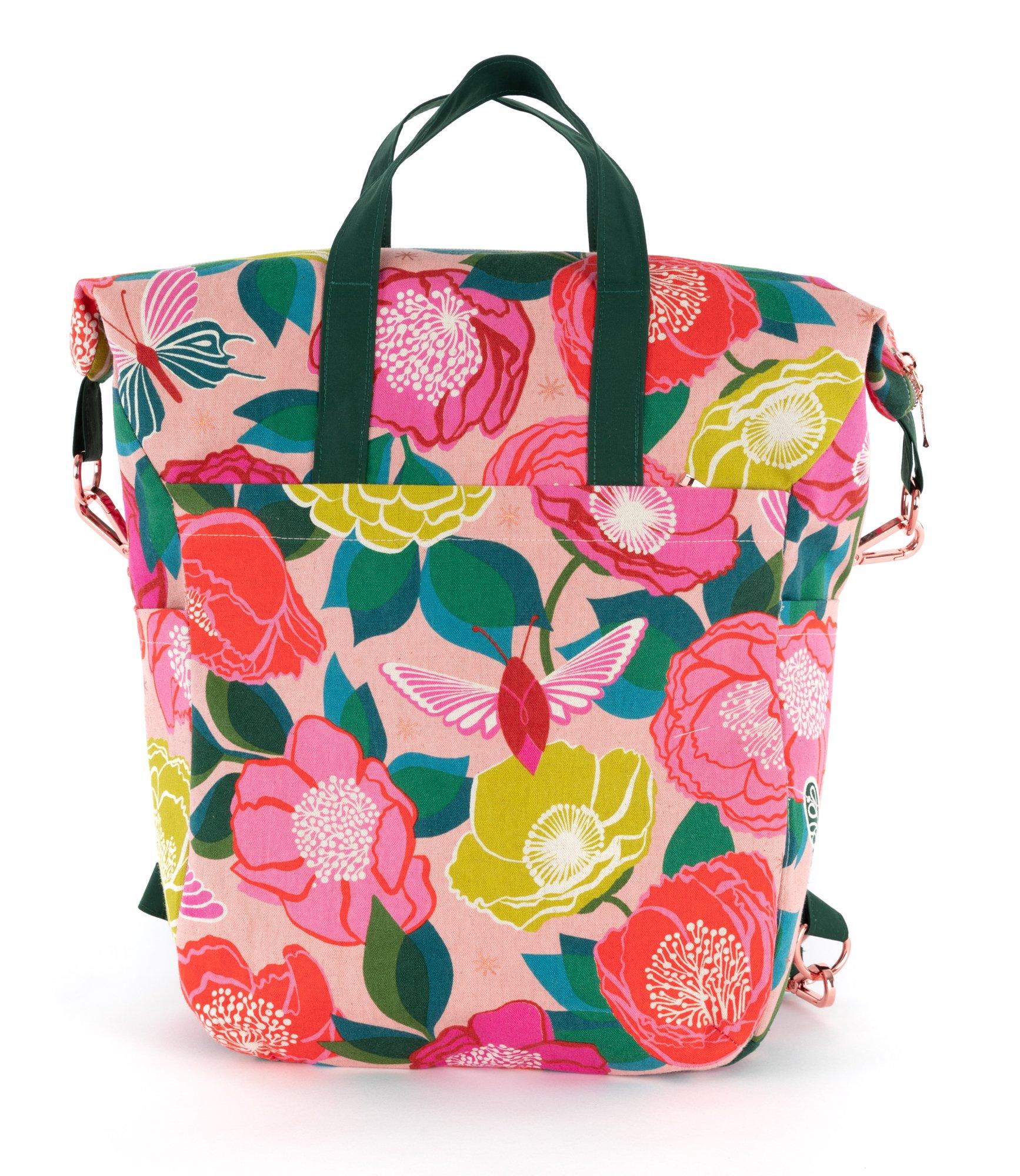 Cute convertible tote bag made with Ruby Star Melody Miller canvas