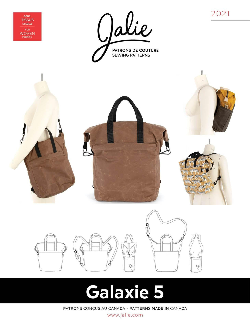 2021 // GALAXIE 5 - 3-in-1 Convertible backpack - Jalie