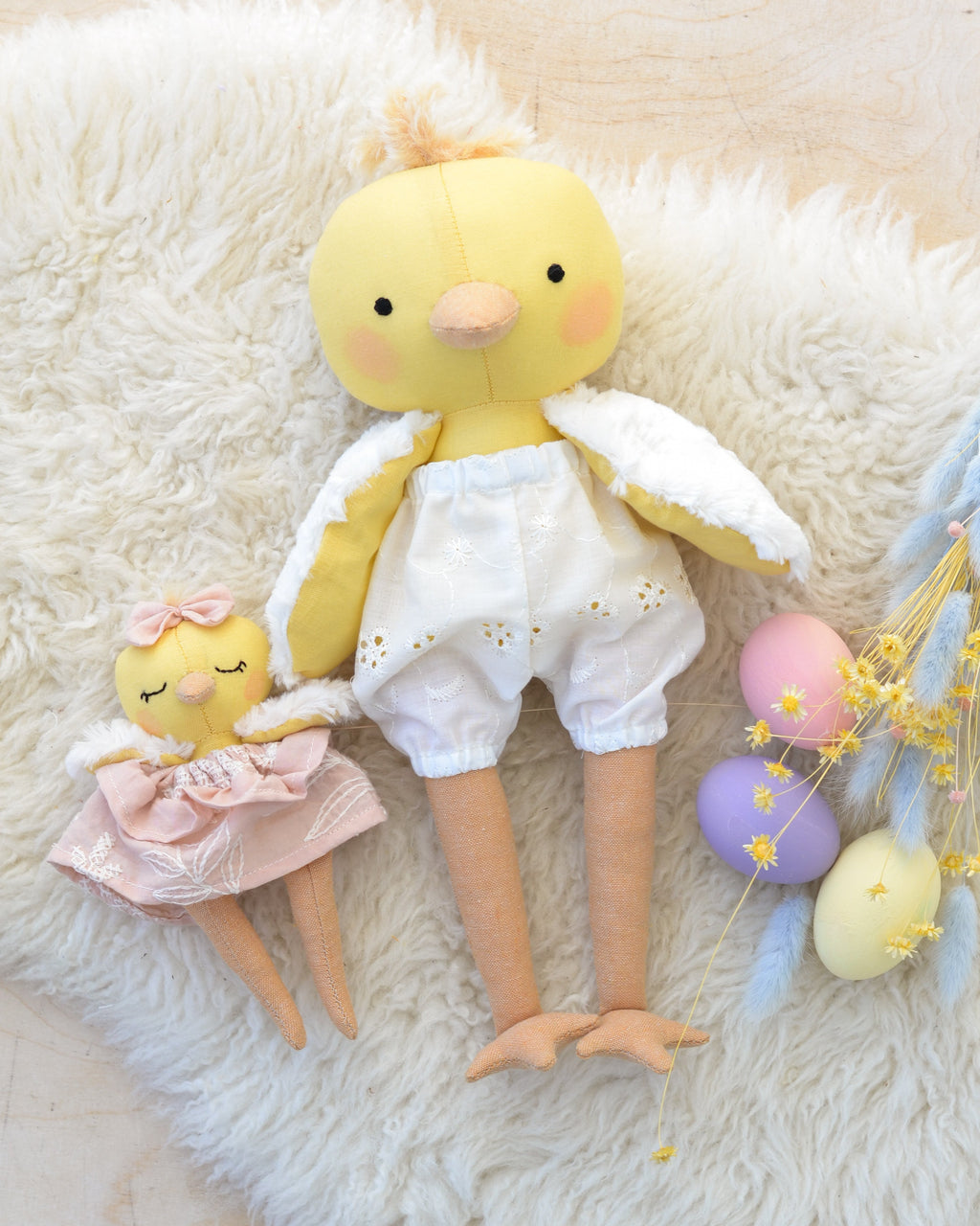 Sewing Pattern - Mini Chick doll + Easter egg bed