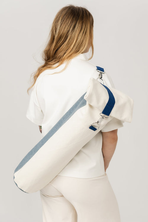 Crossbody yoga mat bag sewing pattern