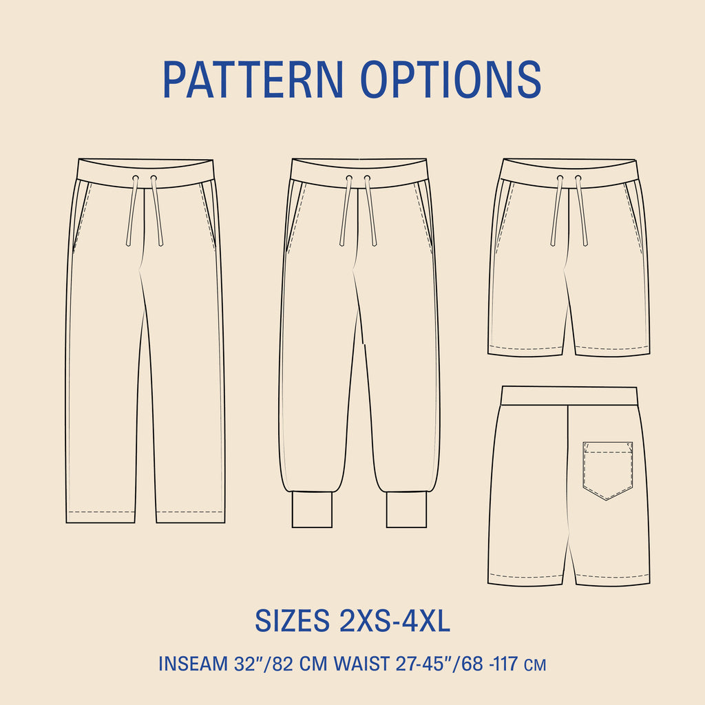 Sweatpants sewing pattern