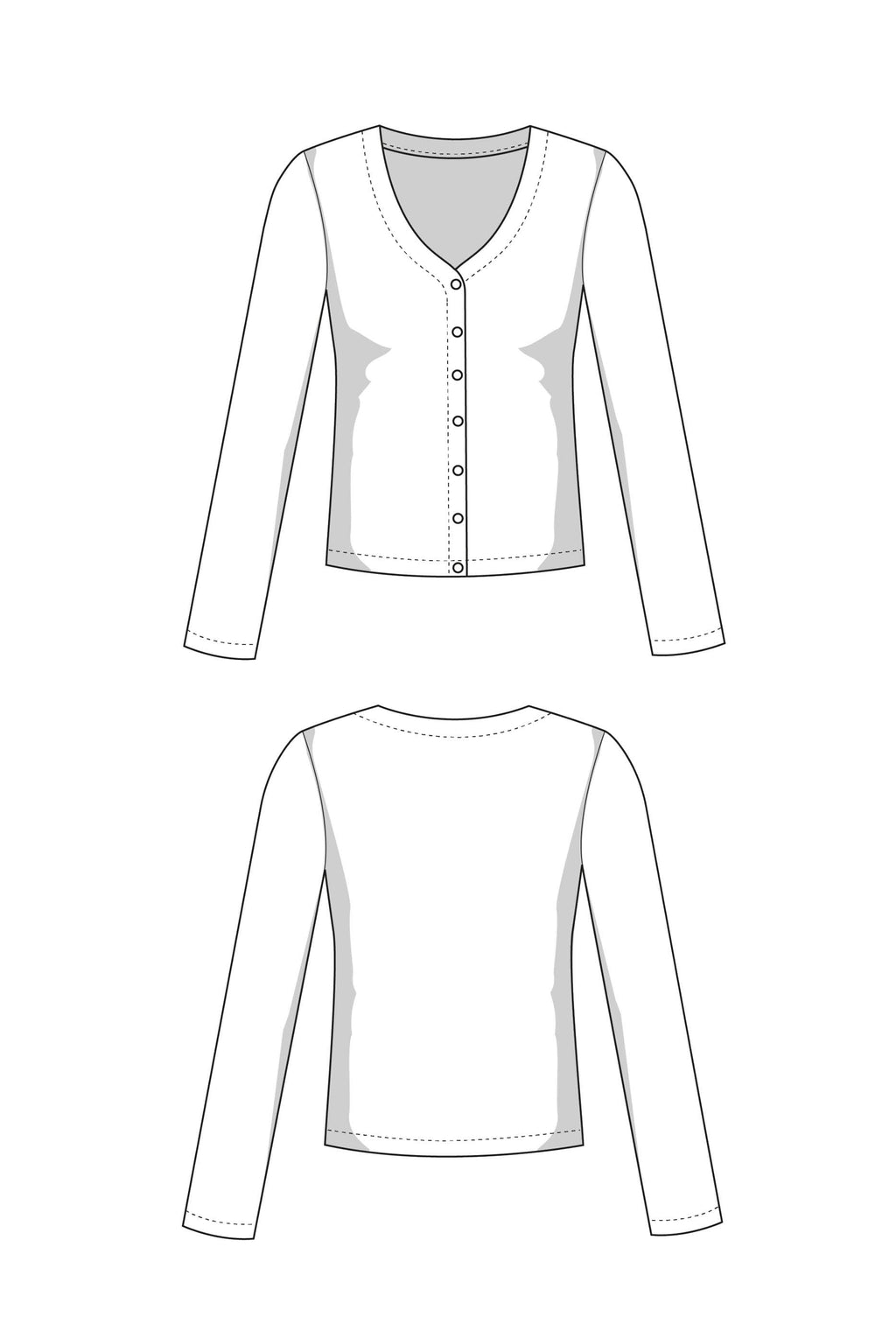 Basic Cardigan Schnittmuster