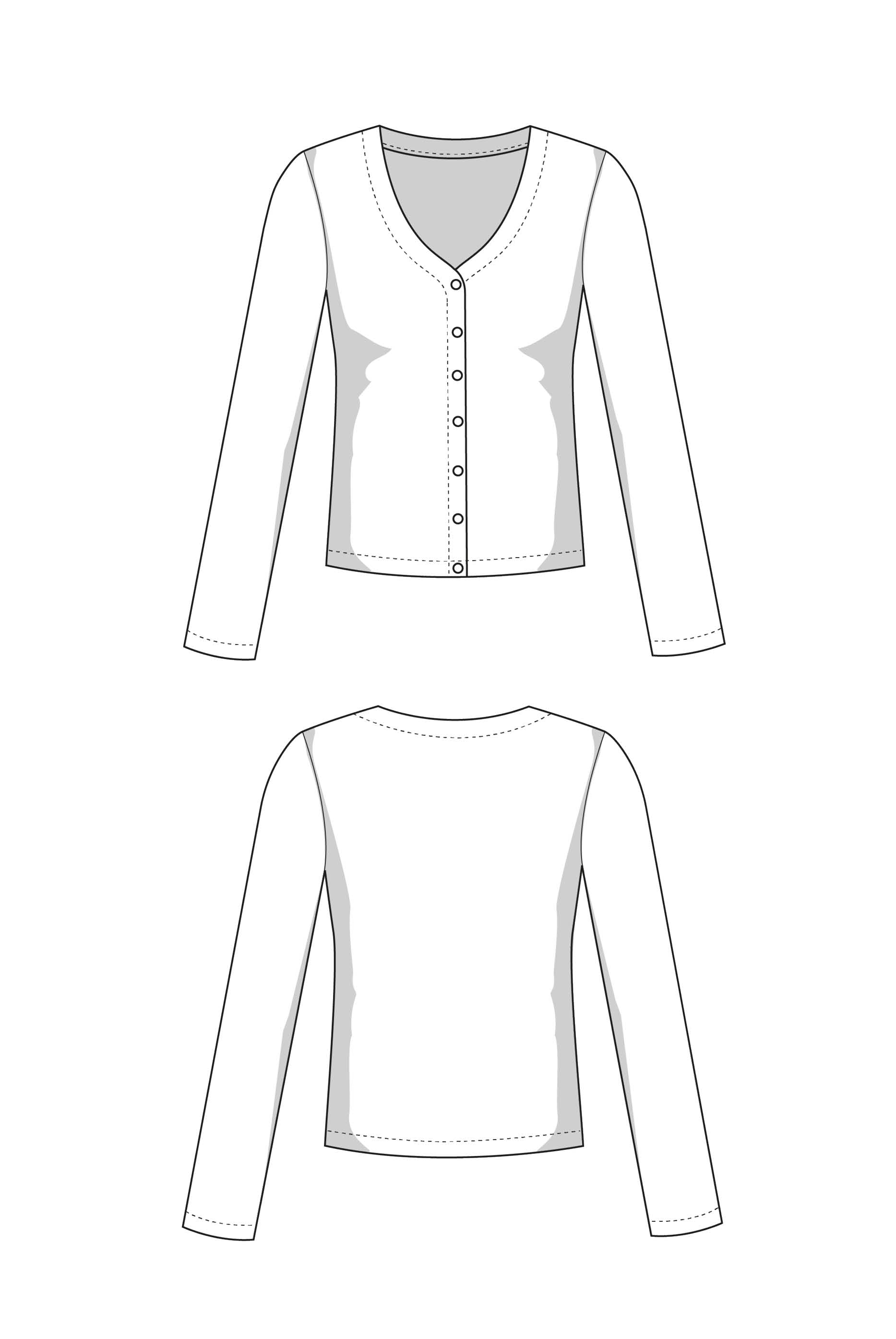 Basic Cardigan Schnittmuster