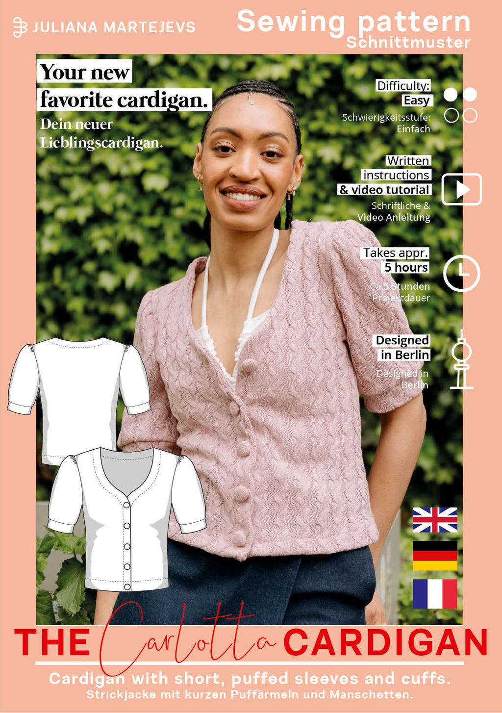 Cardigan Schnittmuster CARLOTTA