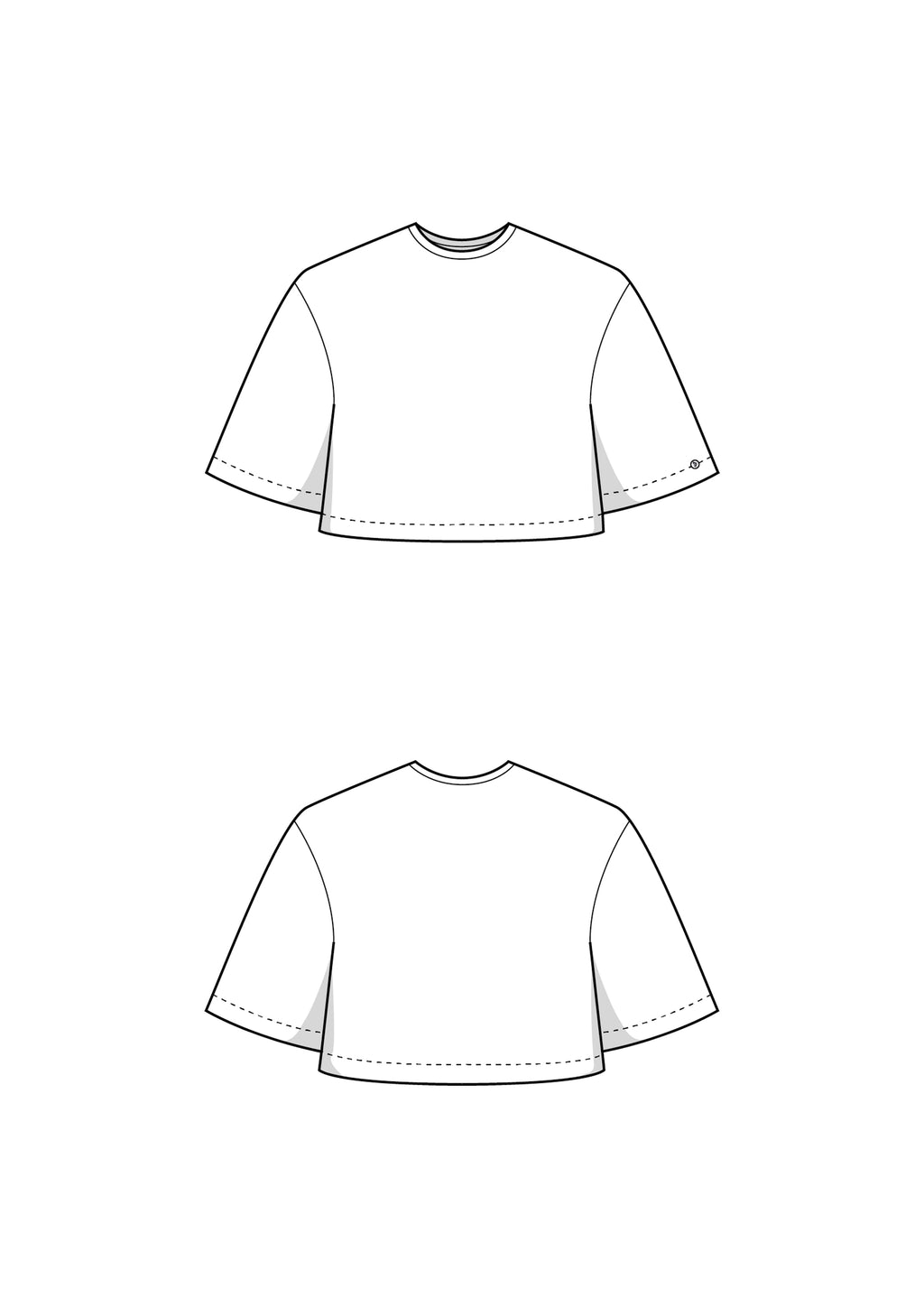 Cropped T-Shirt Schnittmuster