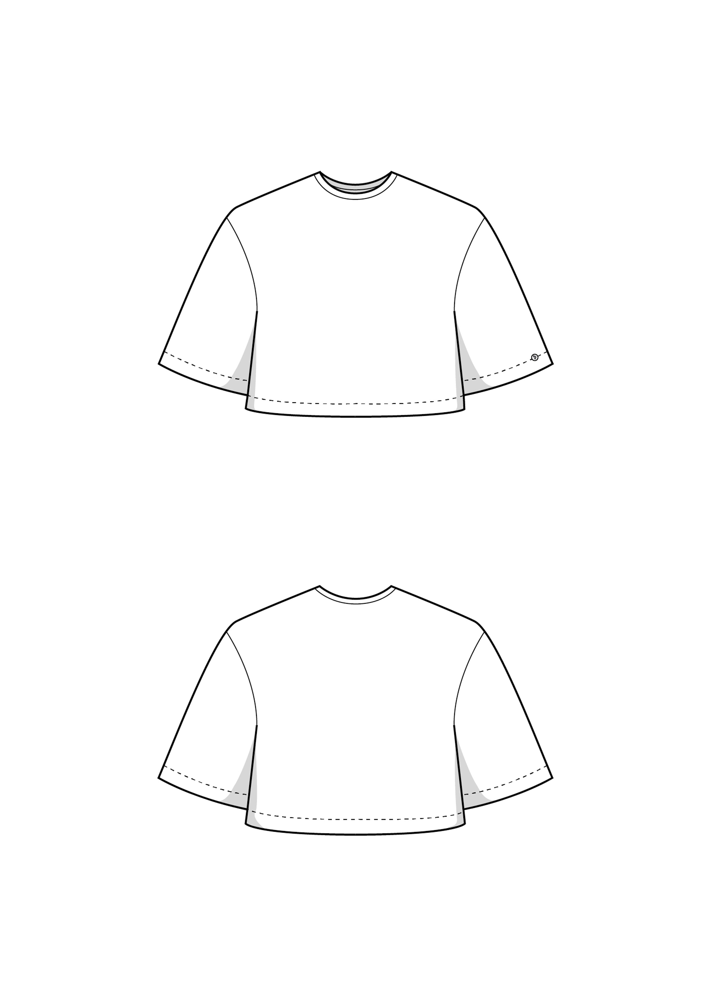 Cropped T-Shirt Schnittmuster