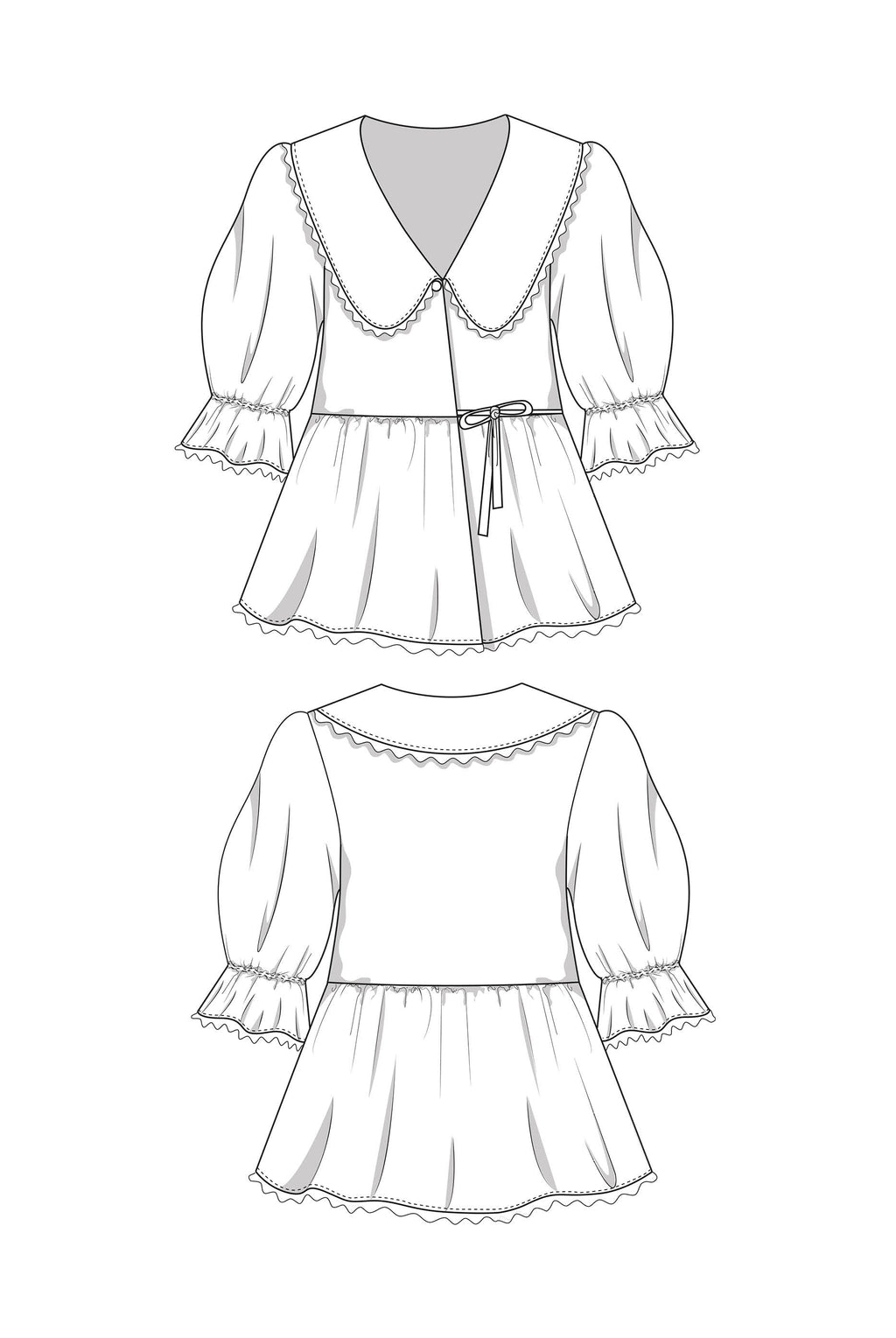 Wickelbluse Schnittmuster DAPHNE