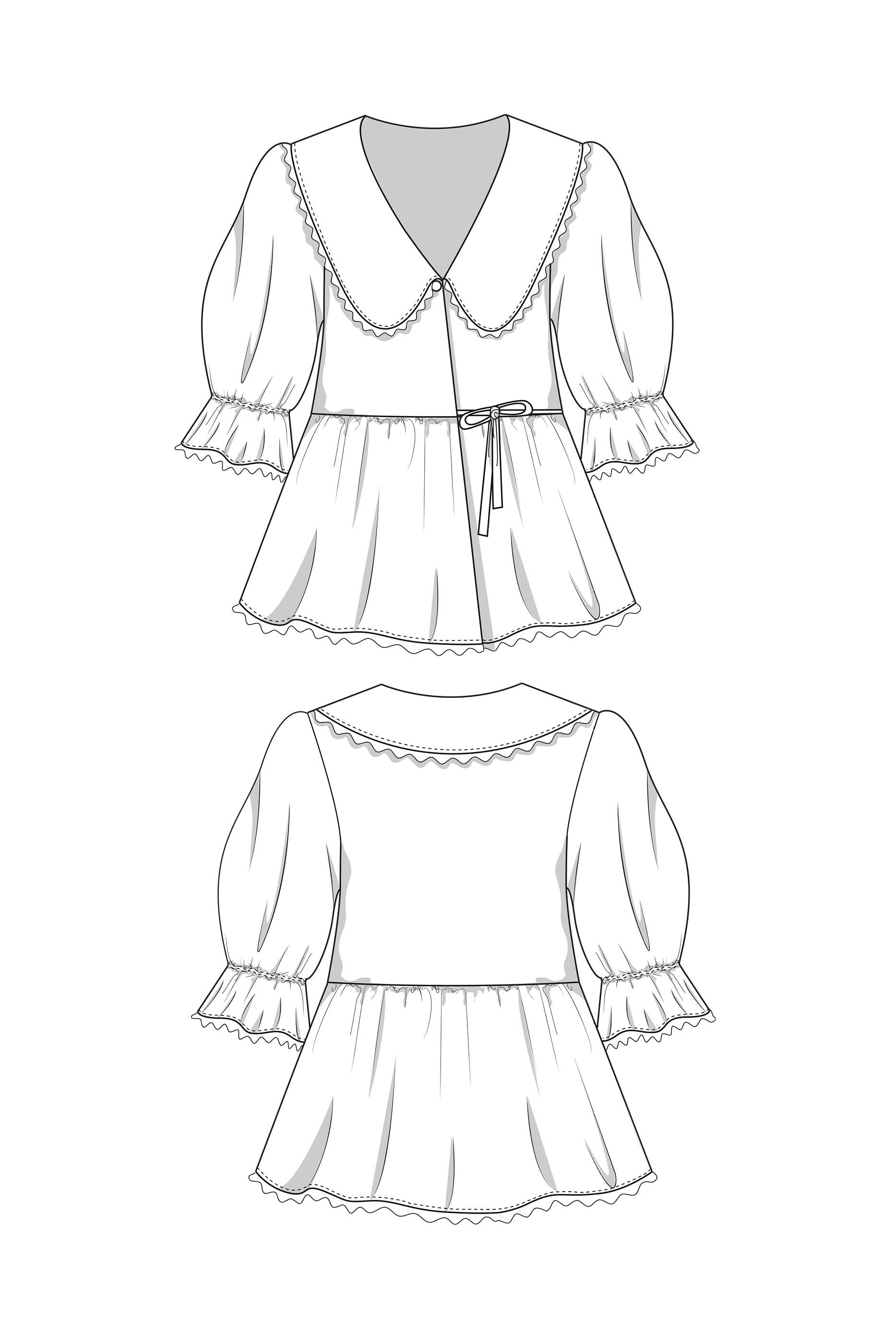 Wickelbluse Schnittmuster DAPHNE