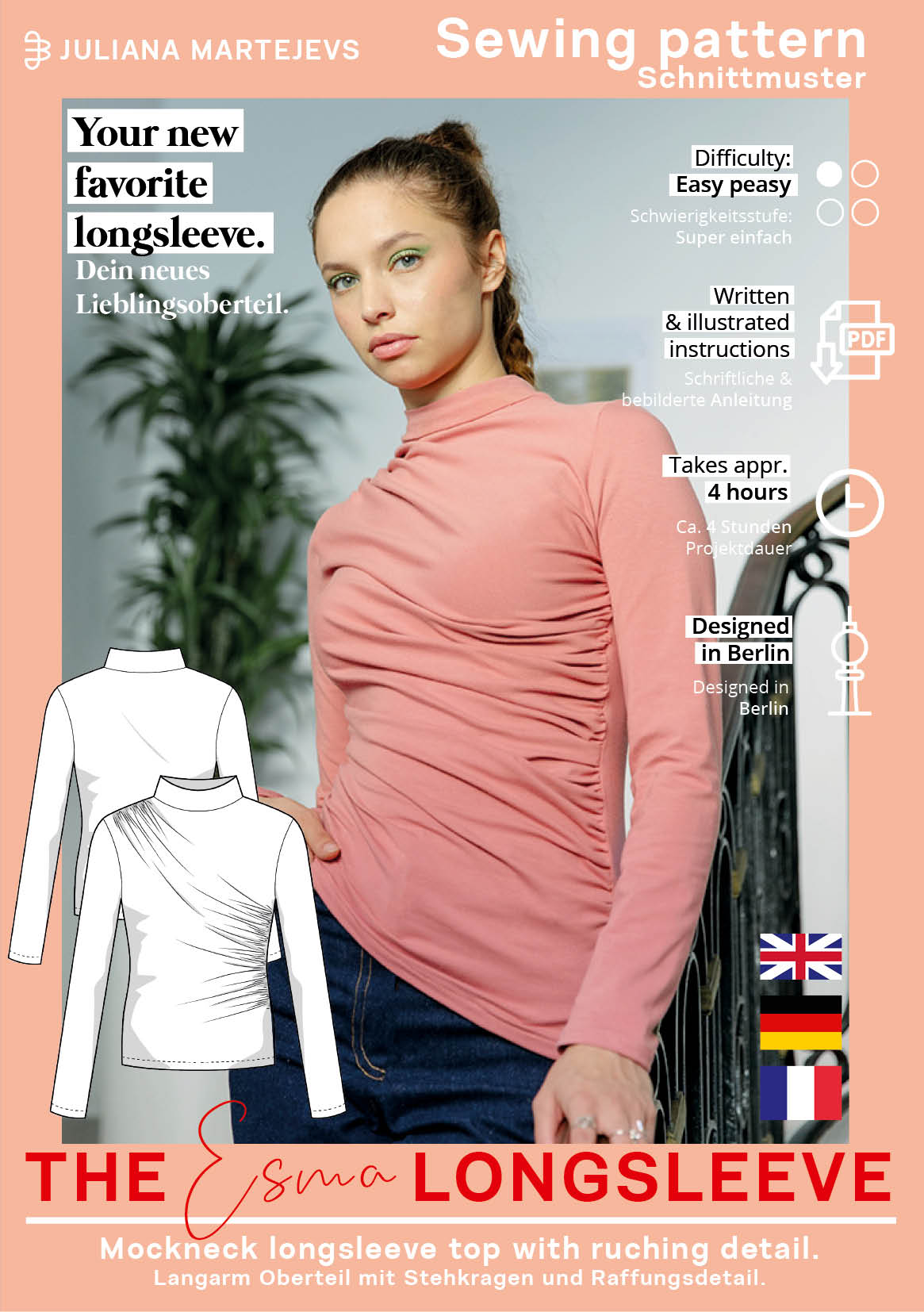 Langarmshirt Schnittmuster ESMA