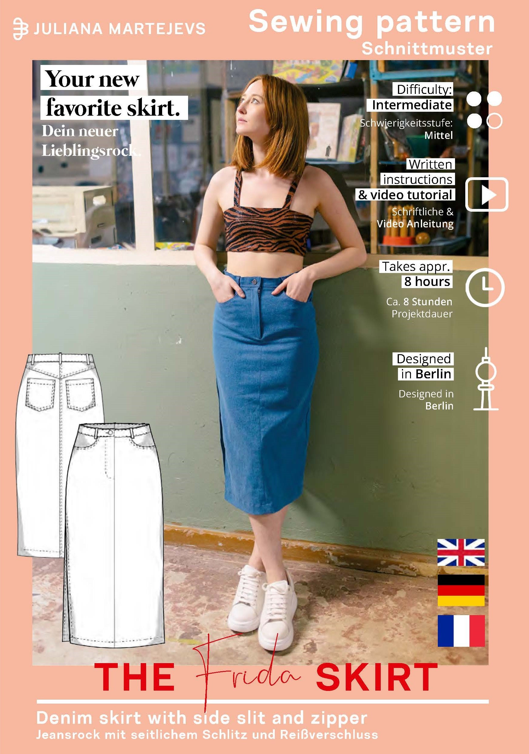 Jeansrock Schnittmuster FRIDA
