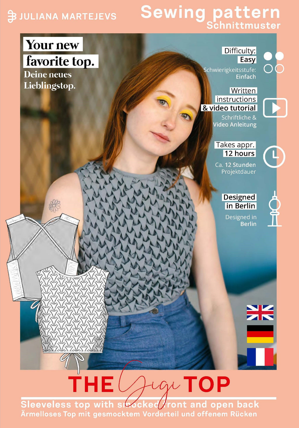 Gi Top Pattern Smocked Top Sewing Pattern GIGI – THE PATTERN PRESS