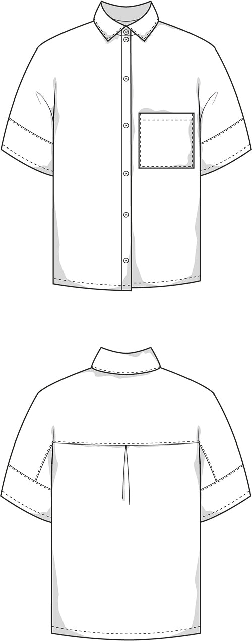 Kurzarm Bluse Schnittmuster GLORIA