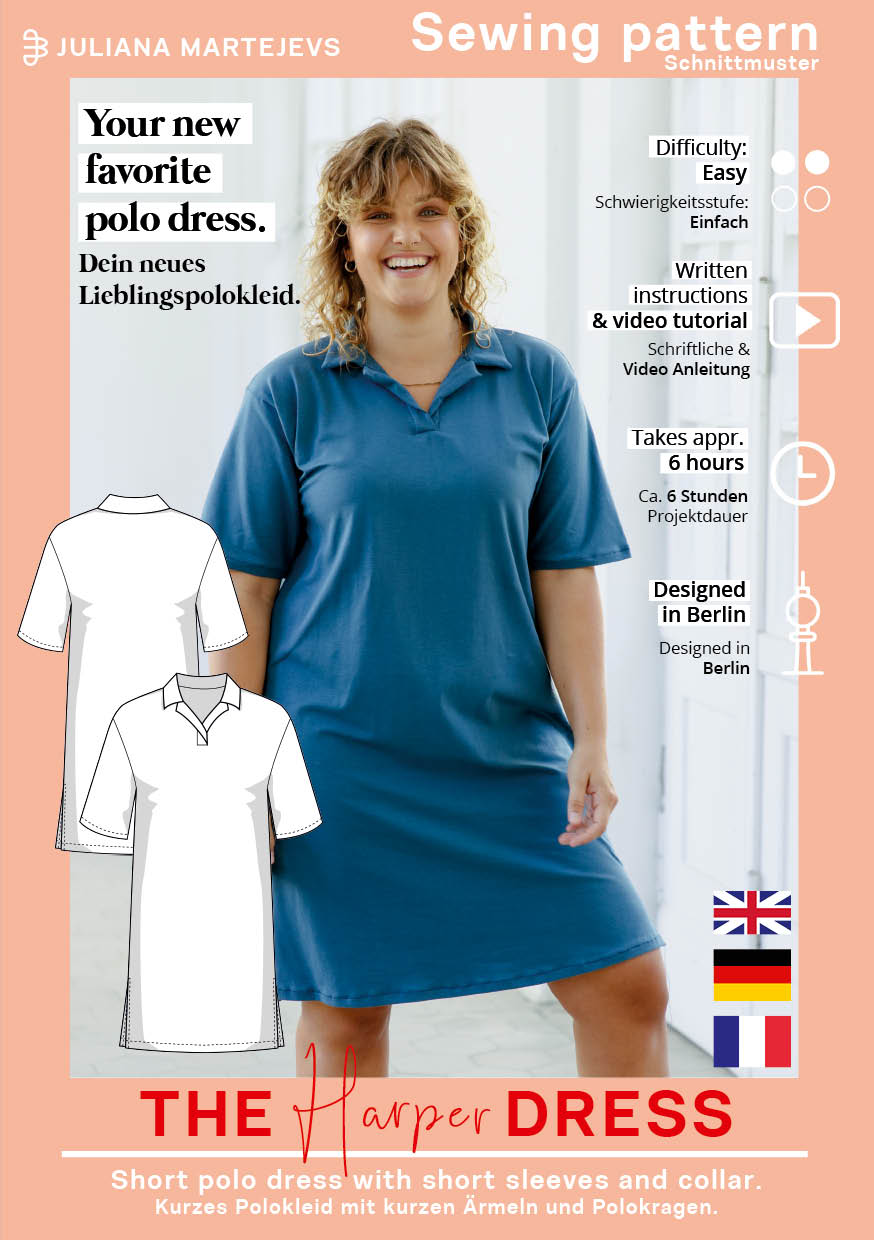 Kurzes Polokleid Schnittmuster HARPER