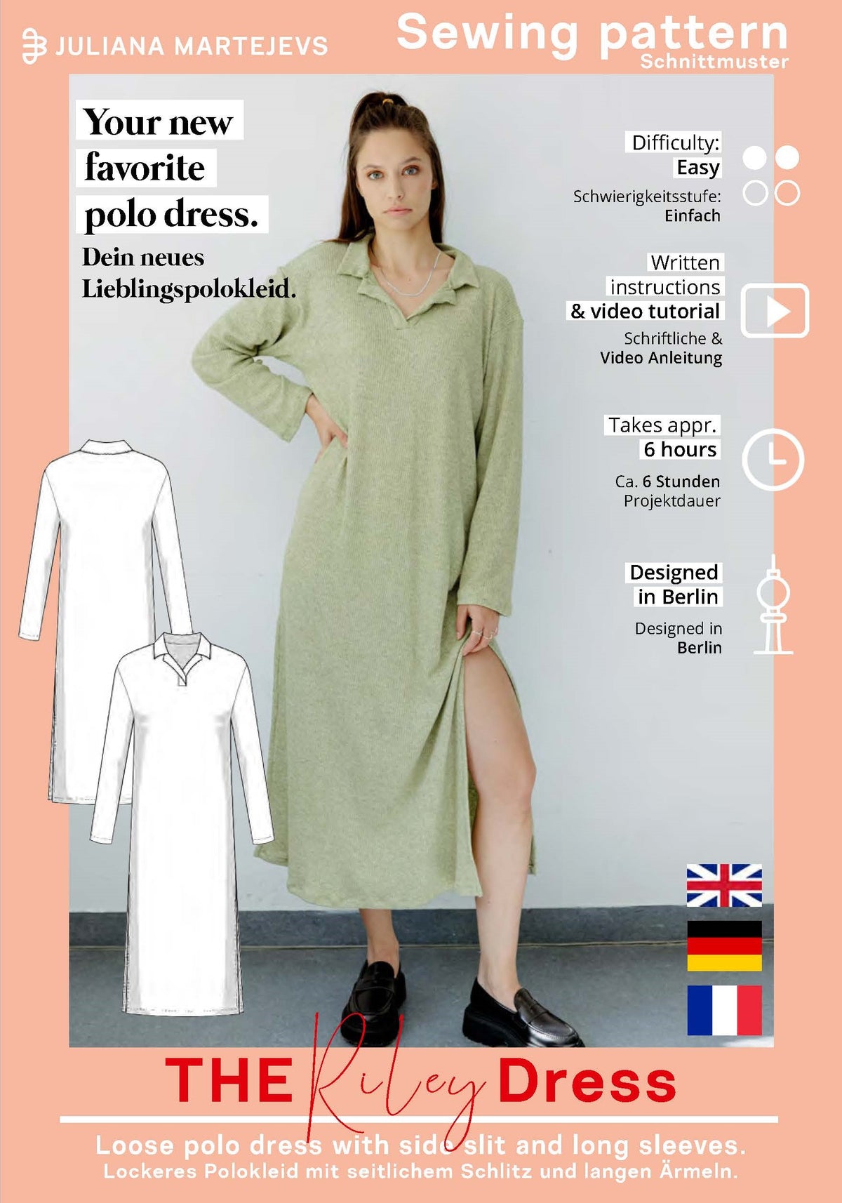 Polo Dress Sewing Pattern RILEY – THE PATTERN PRESS