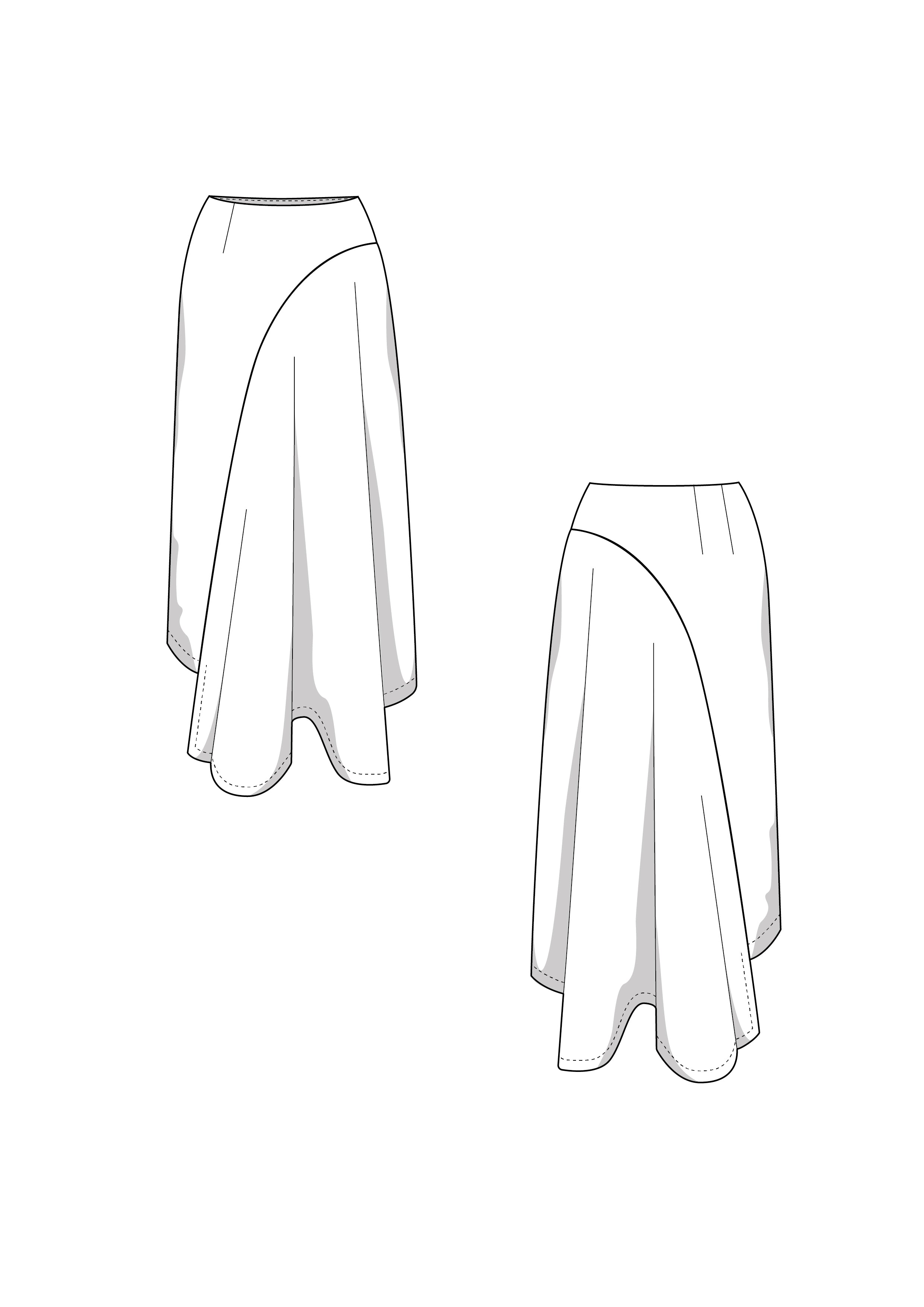 Asymmetrischer Rock Schnittmuster WILLOW