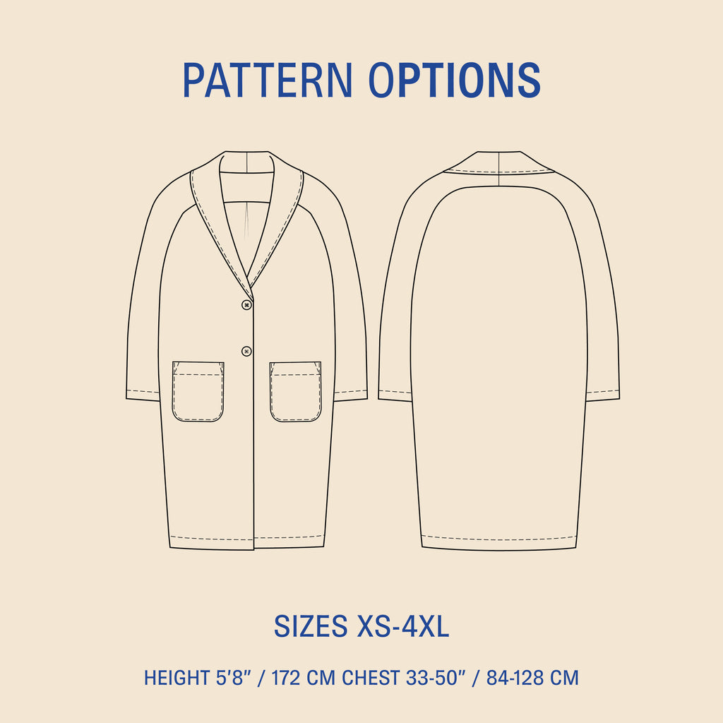 Coot Pattern Cocoon Coat sewing pattern – THE PATTERN PRESS
