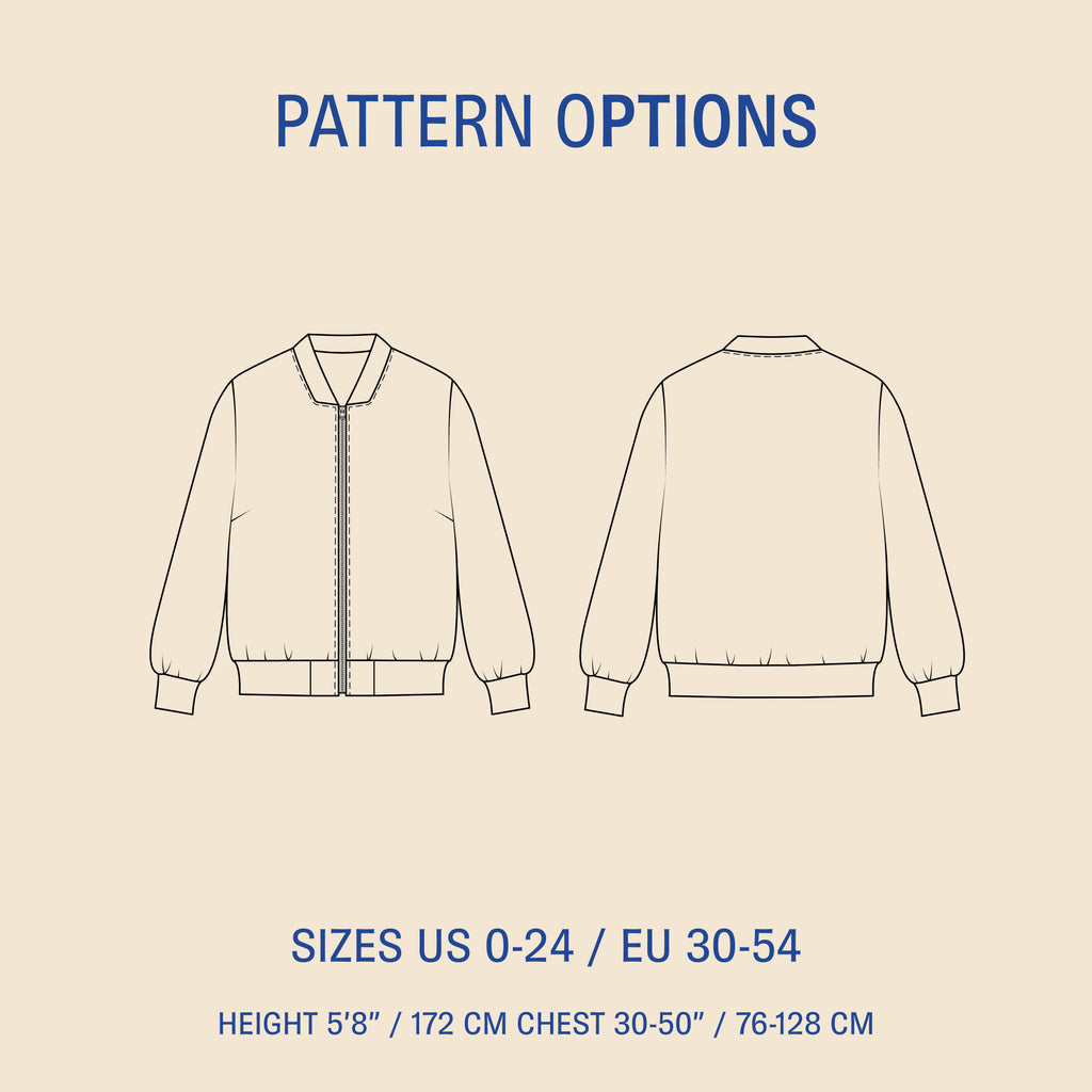 Amelia Bomber Jacket sewing pattern
