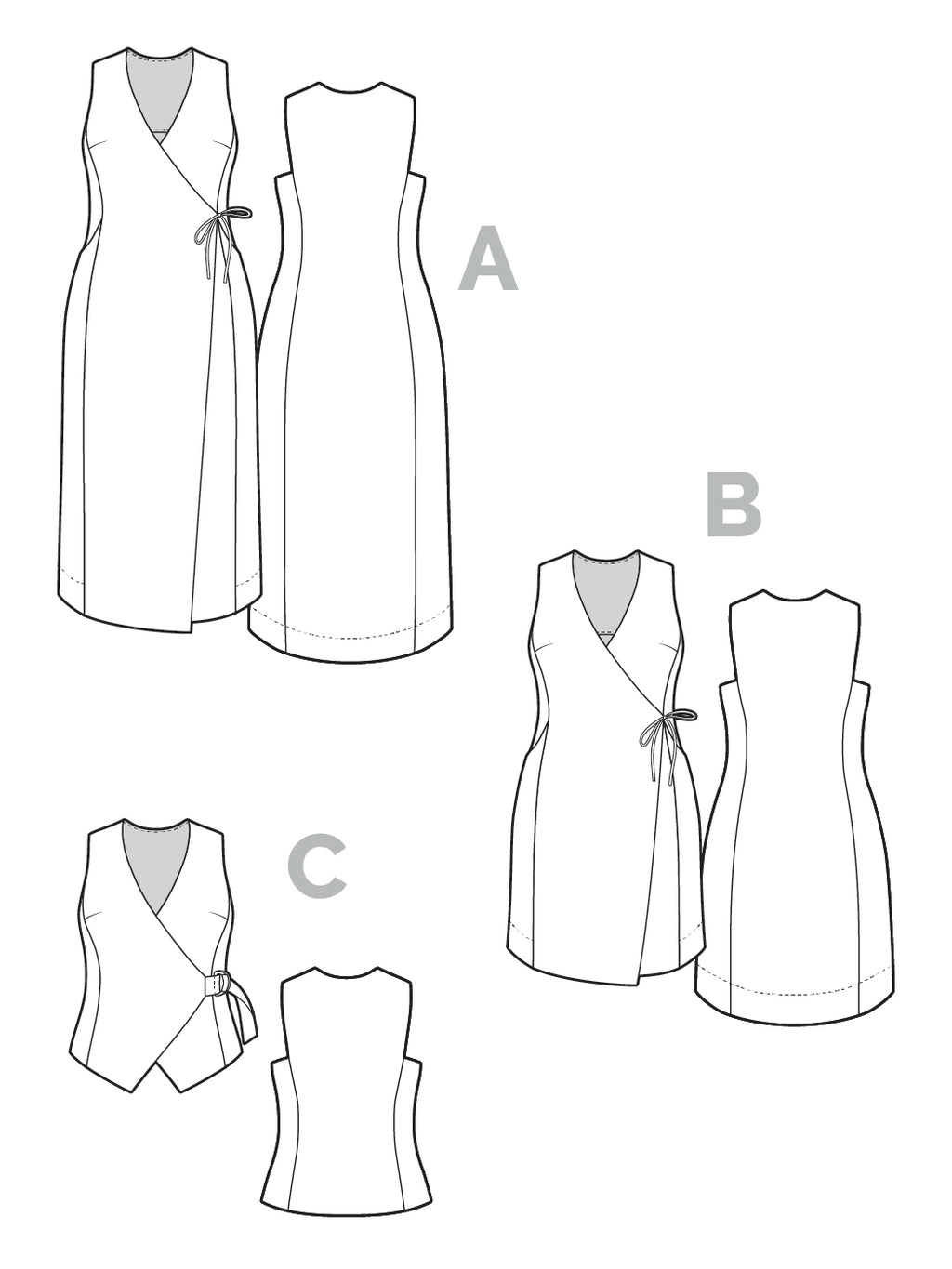 Aylin Wrap Dress + Vest 