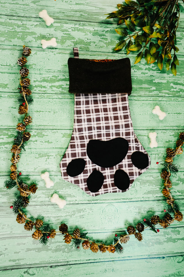 Dog Paw Stocking Pattern