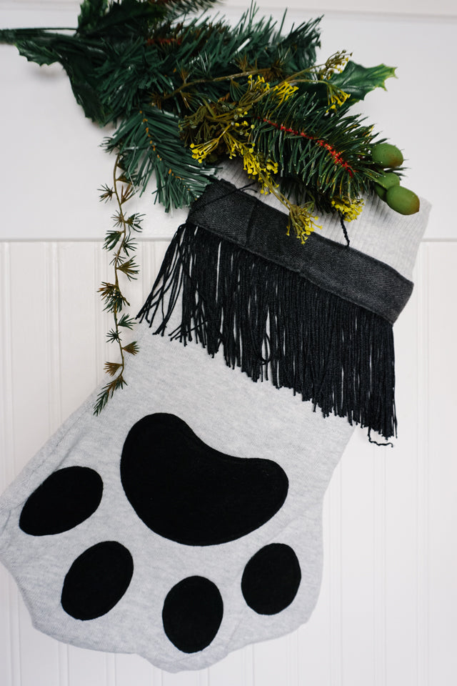 Dog Paw Stocking Pattern