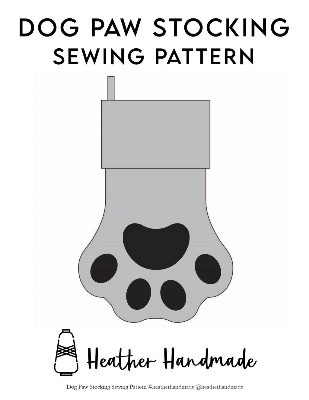 Dog Paw Stocking Pattern