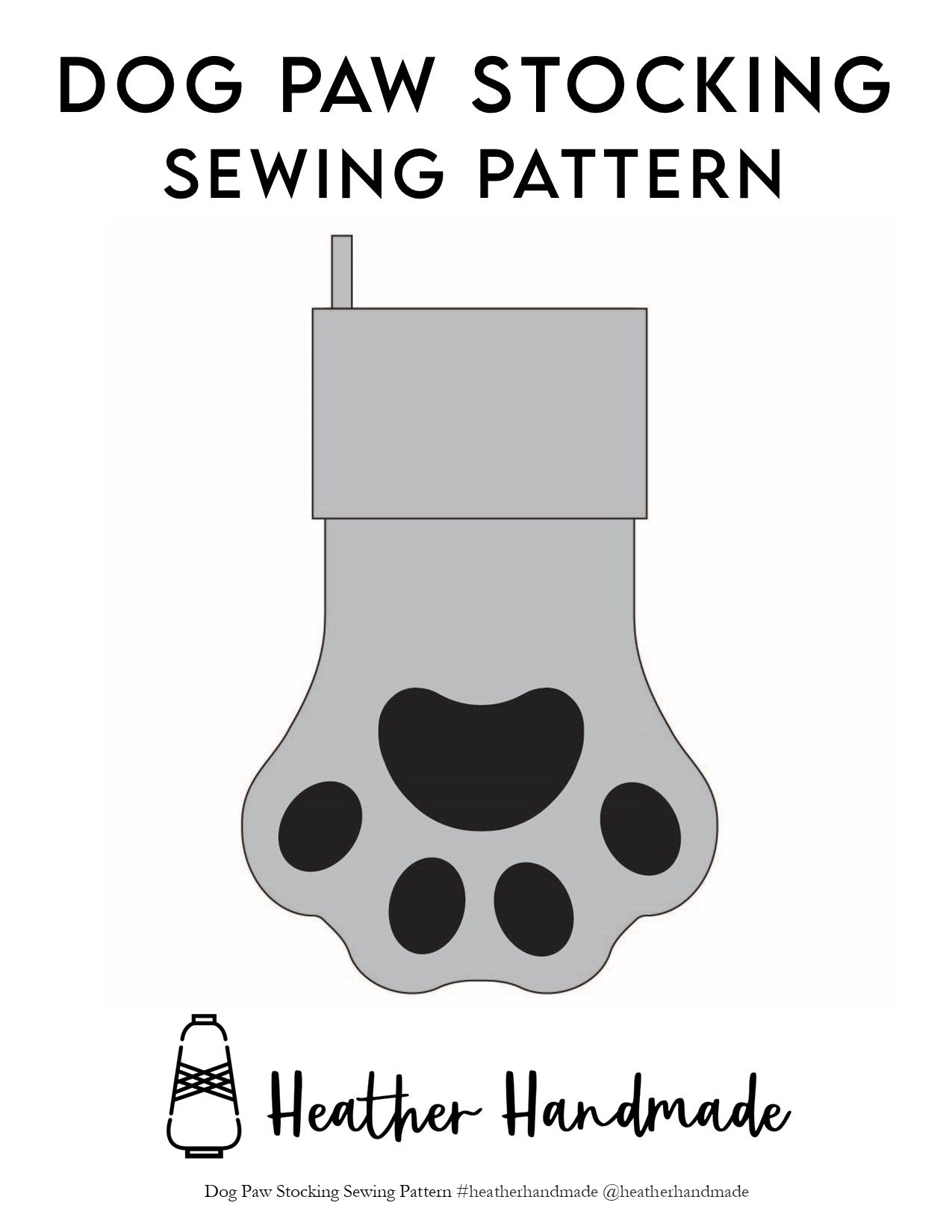 Dog Paw Stocking Pattern