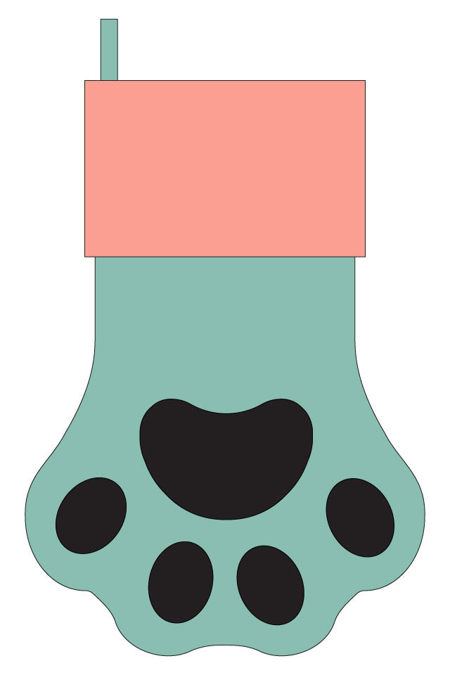 Dog Paw Stocking Pattern