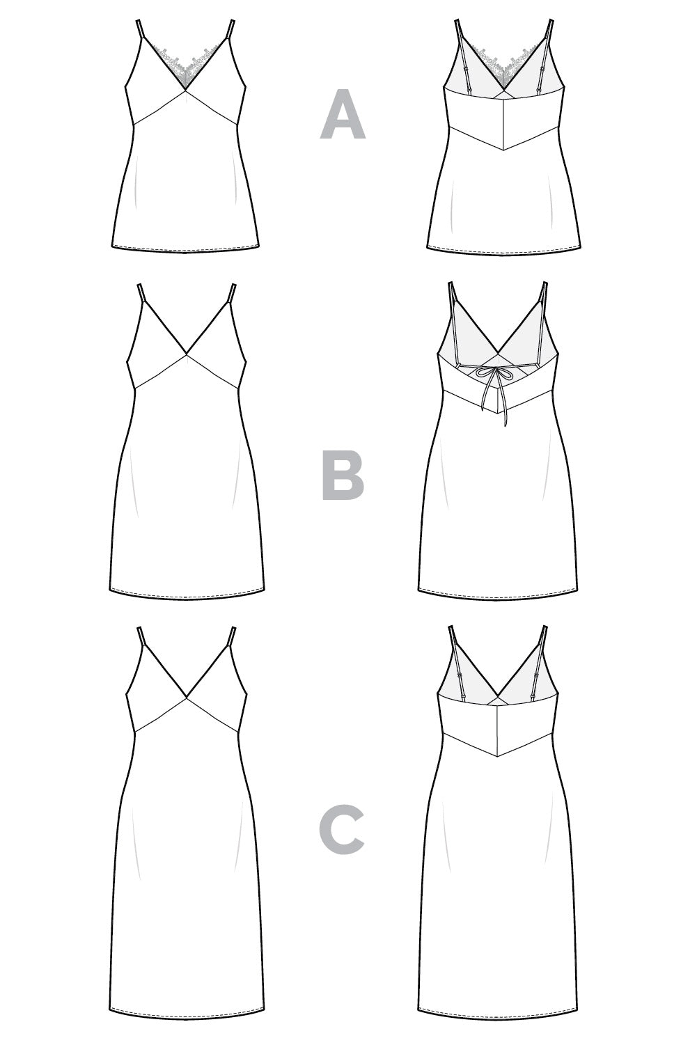 Simone Slip Dress + Camisole Pattern