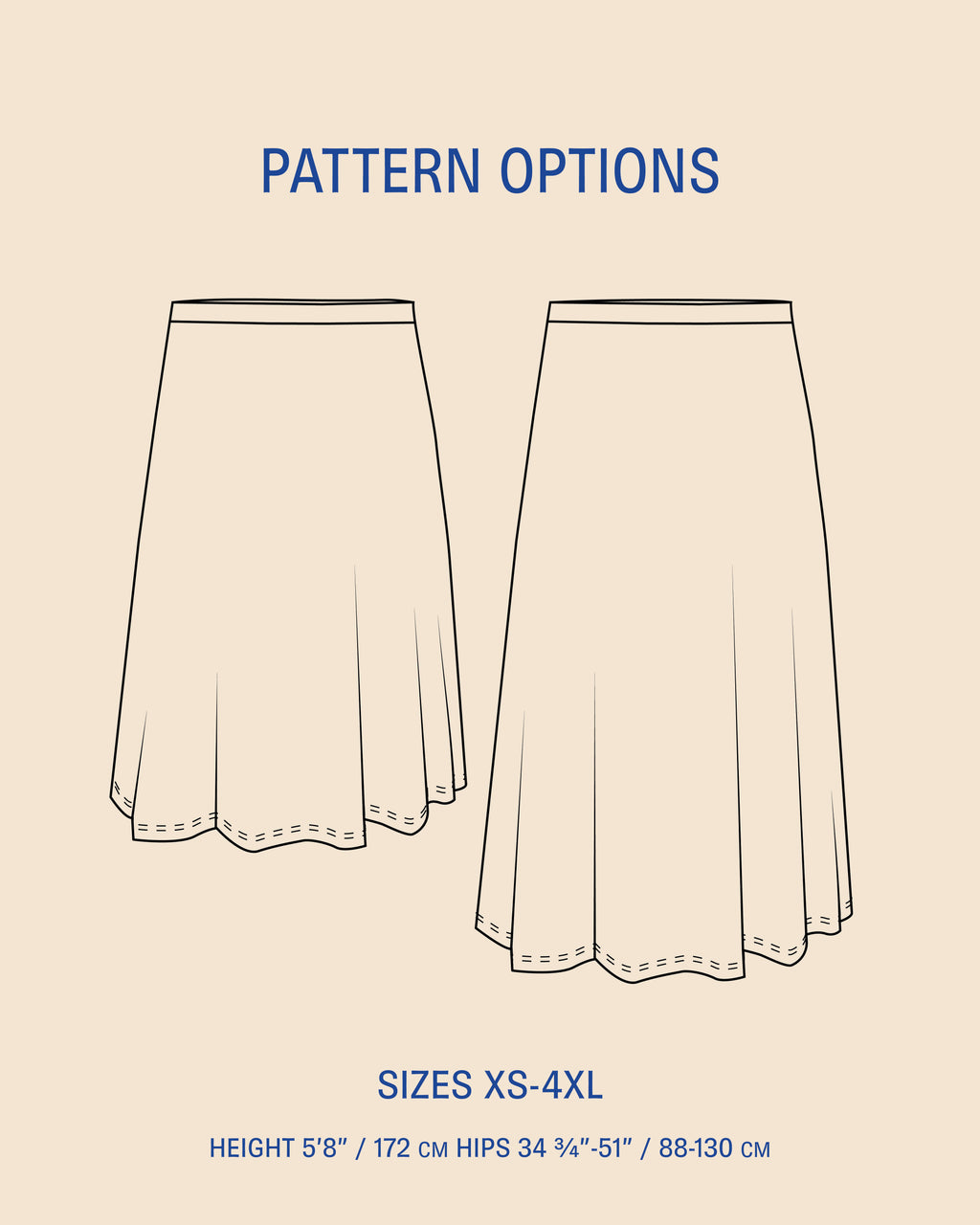 Simple Skirt sewing pattern